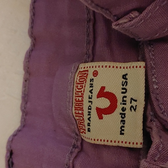 True Religion Purple Jeans SZ.27 - Picture 6 of 8